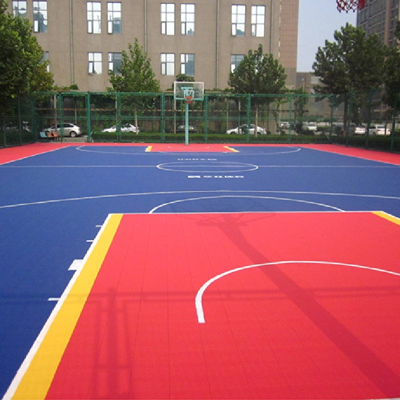 Recycled TPE Material High Quality Suspended Floor for Outdoor Sports Court Kindergarten School Grou